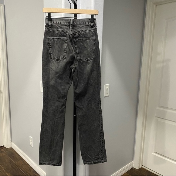 Zara Jeans Size Zero Black Gray Straight Leg Denim 30” inseam - Picture 11 of 11